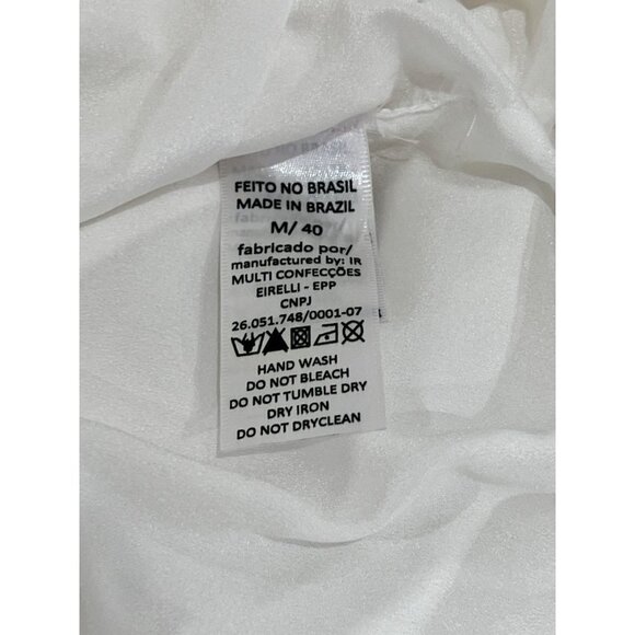 Iorane Supper Brooch Detail Ruffle Plunge Minidress, Size M NWT w/Defect - Picture 11 of 12